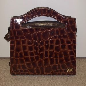 Brown Broken Leather Purse
